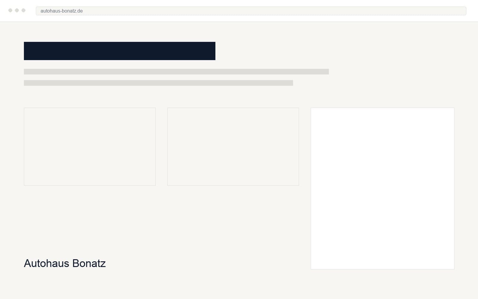 Website-Ausschnitt Autohaus Bonatz